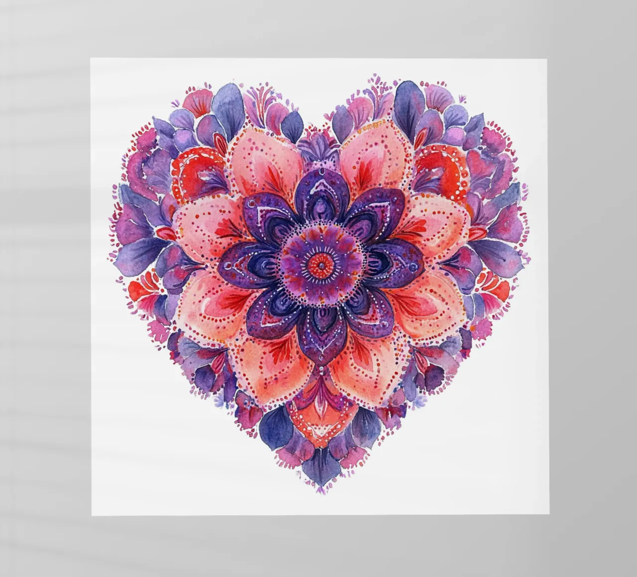 Mandala dell'amore ad acquerello pellicola backlit da Spiritual Touch
