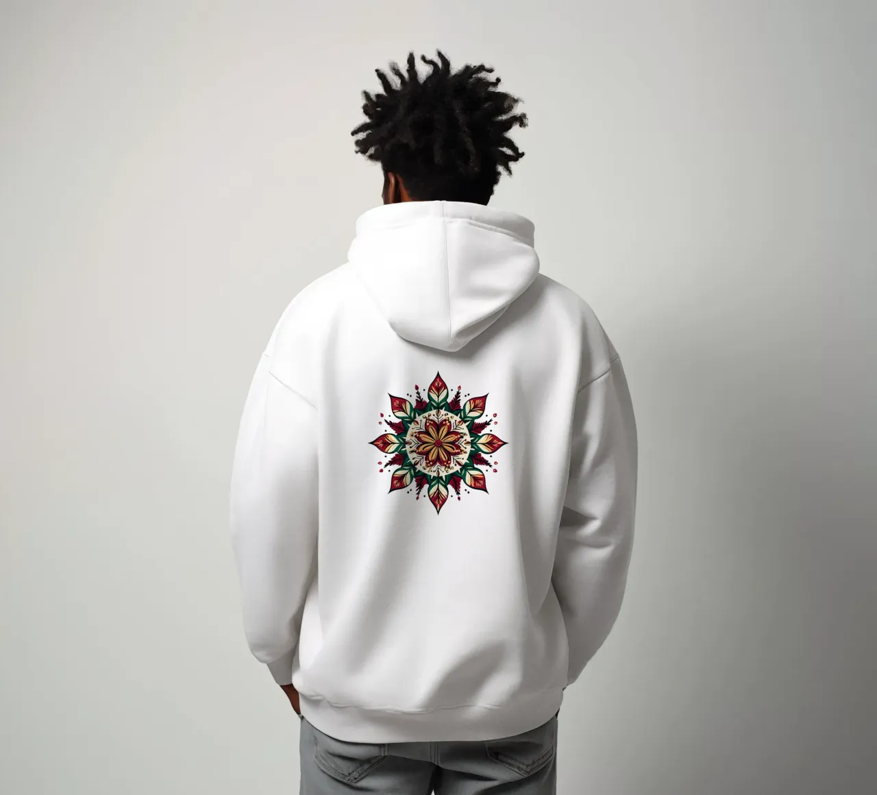 Mandala di Natale felpa con cappuccio da Spiritual Touch