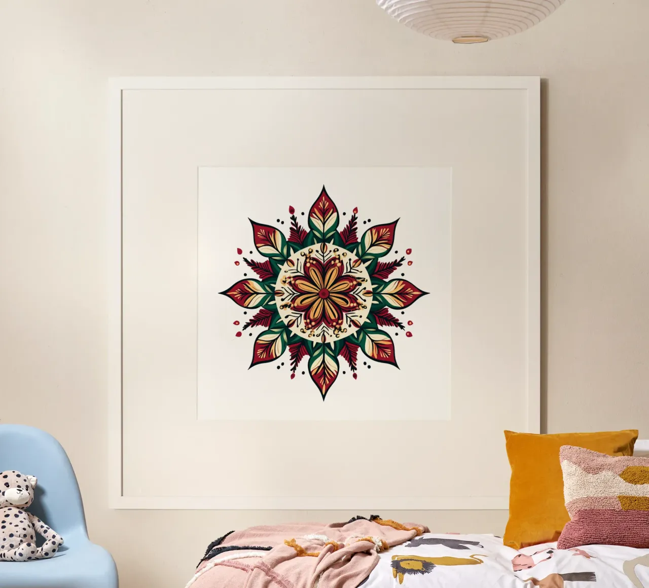 Mandala di Natale poster con telaio in plastica da Spiritual Touch
