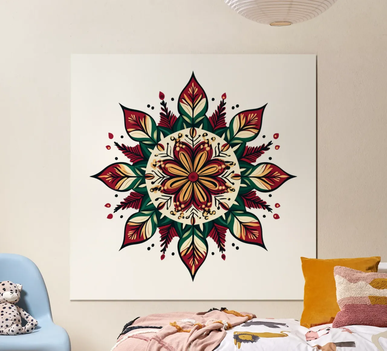 Mandala di Natale poster con telaio in plastica da Spiritual Touch