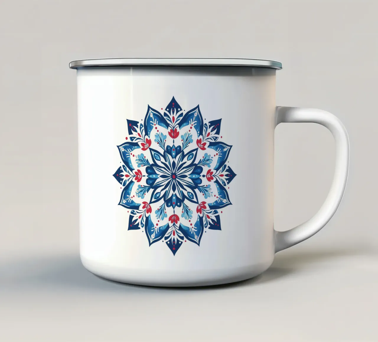 Mandala di Natale tazza in smalto da Spiritual Touch