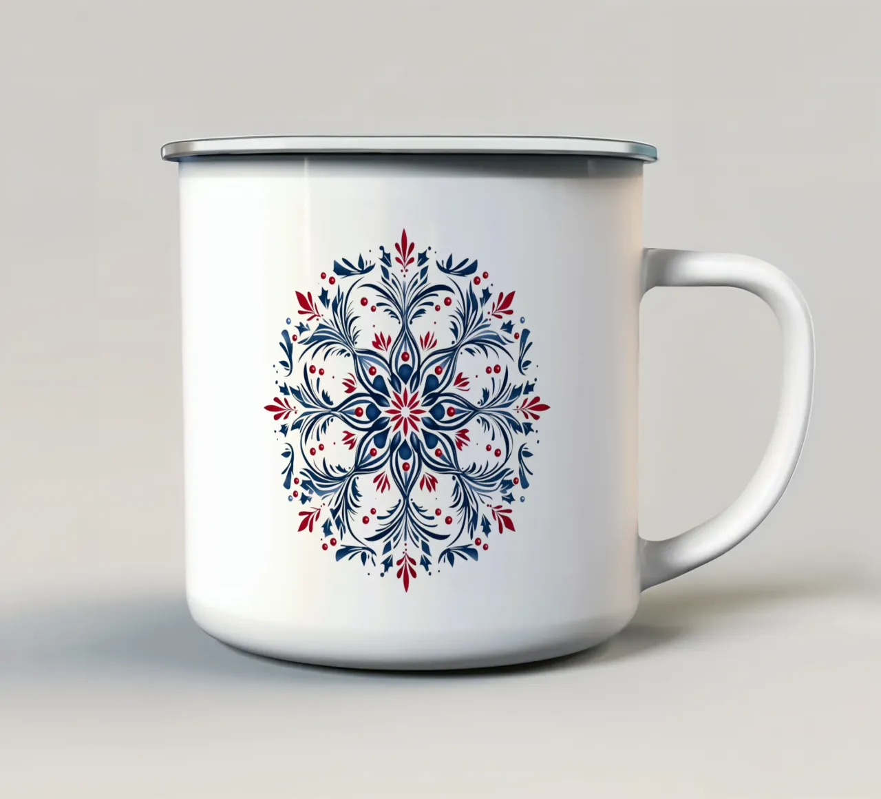 Mandala di Natale tazza in smalto da Spiritual Touch