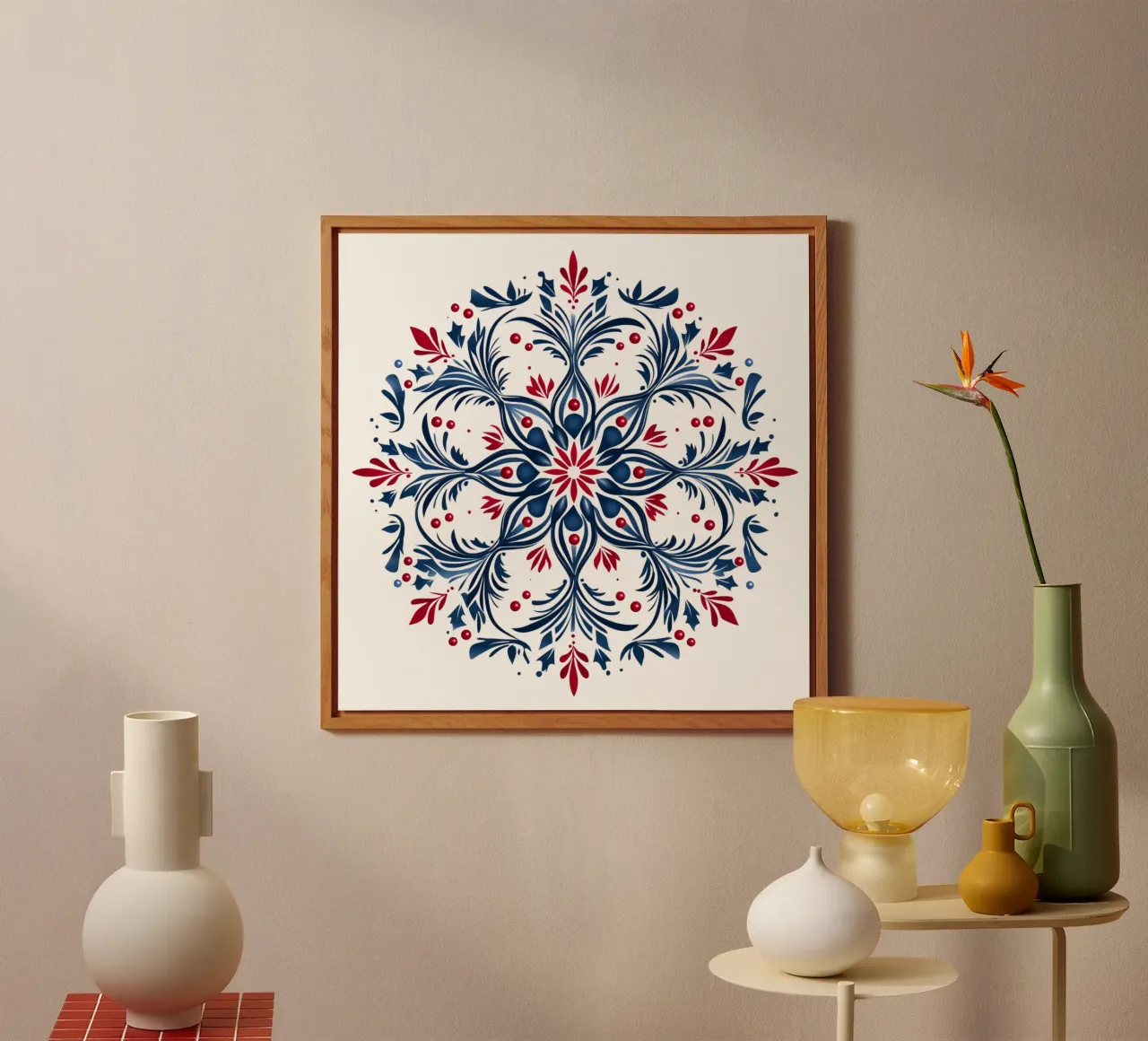 Christmas Mandala alu-dibond by Spiritual Touch