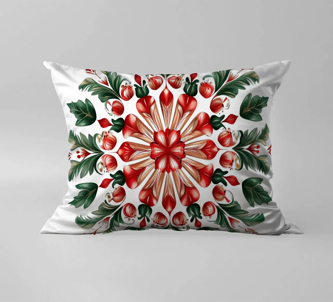 Christmas Mandala decorative cushion by Spiritual Touch