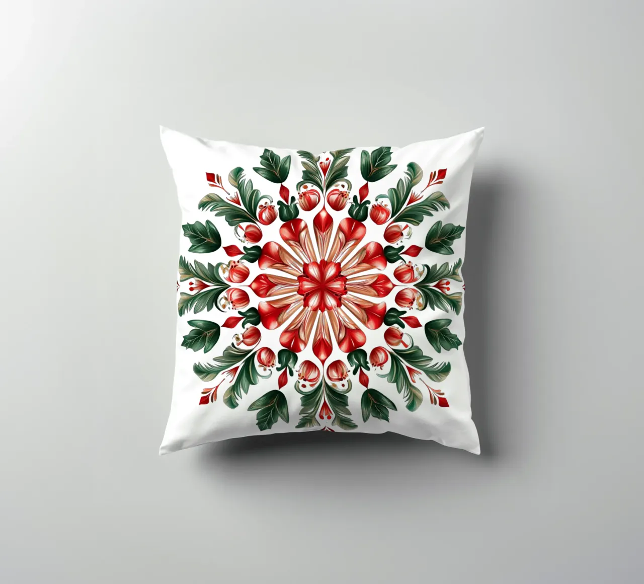 Christmas Mandala decorative cushion by Spiritual Touch