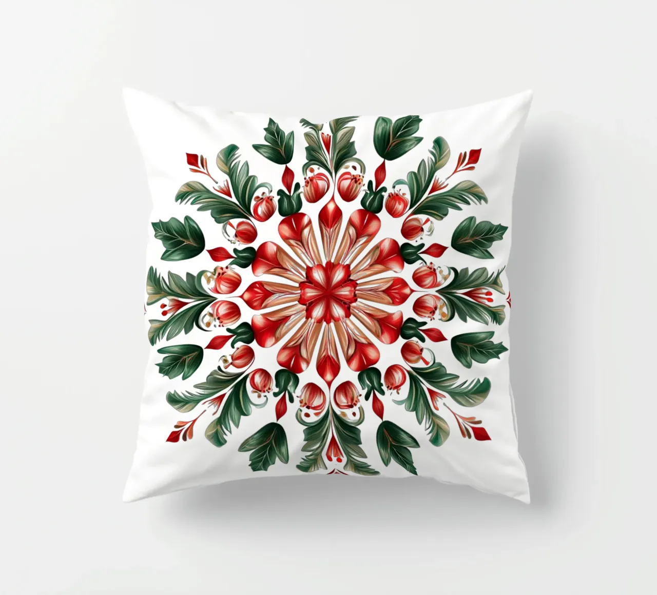 Christmas Mandala decorative cushion by Spiritual Touch
