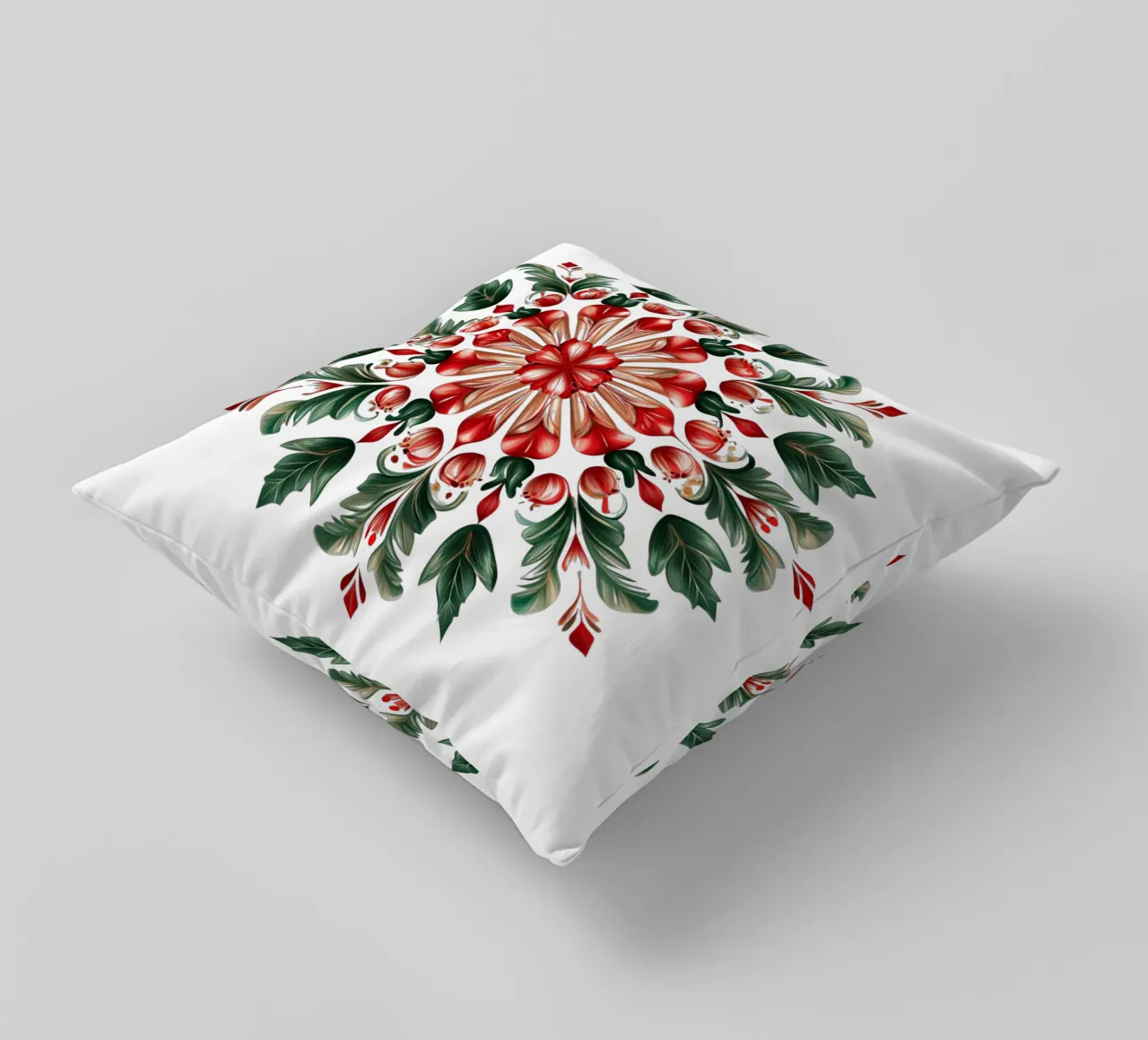 Christmas Mandala decorative cushion by Spiritual Touch