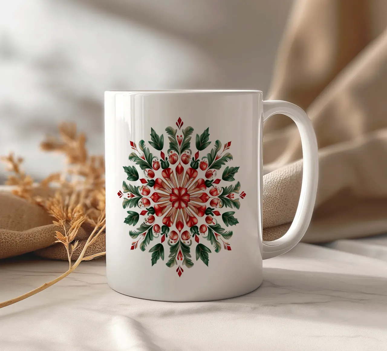 Mandala di Natale tazza in ceramica da Spiritual Touch