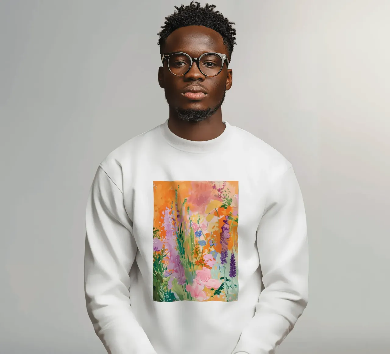 Abstrakte Blume Poster, Wildblume Wandkunst Sweatshirt von Boheme