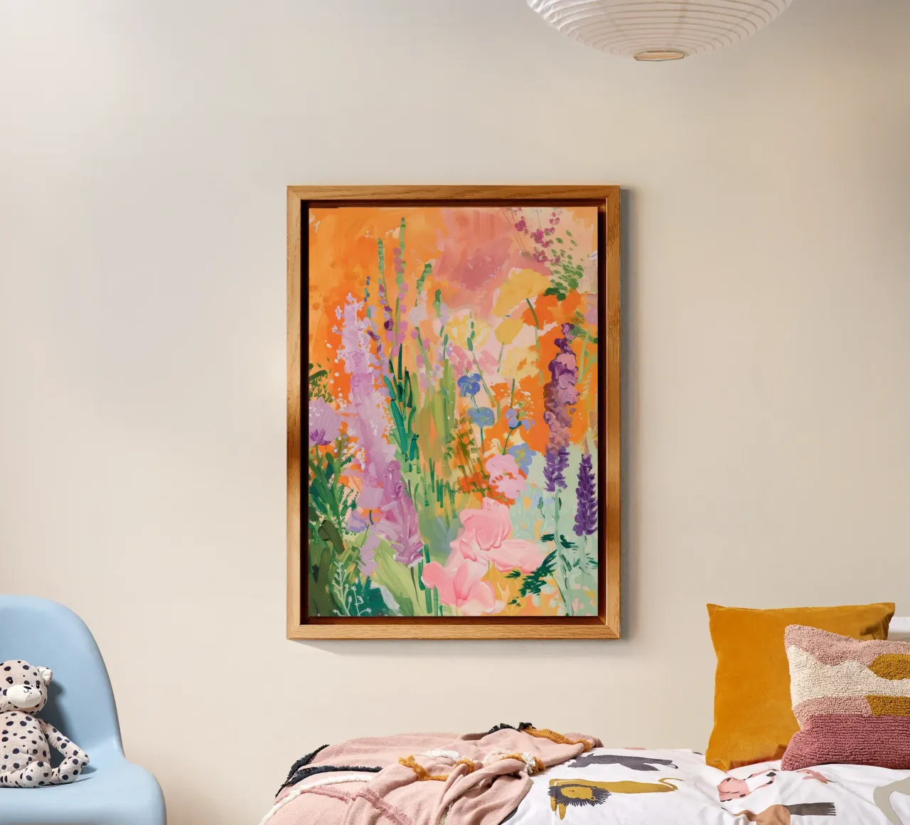 Abstract Flower Poster, Wildflower Wall Art forex plate by Boheme
