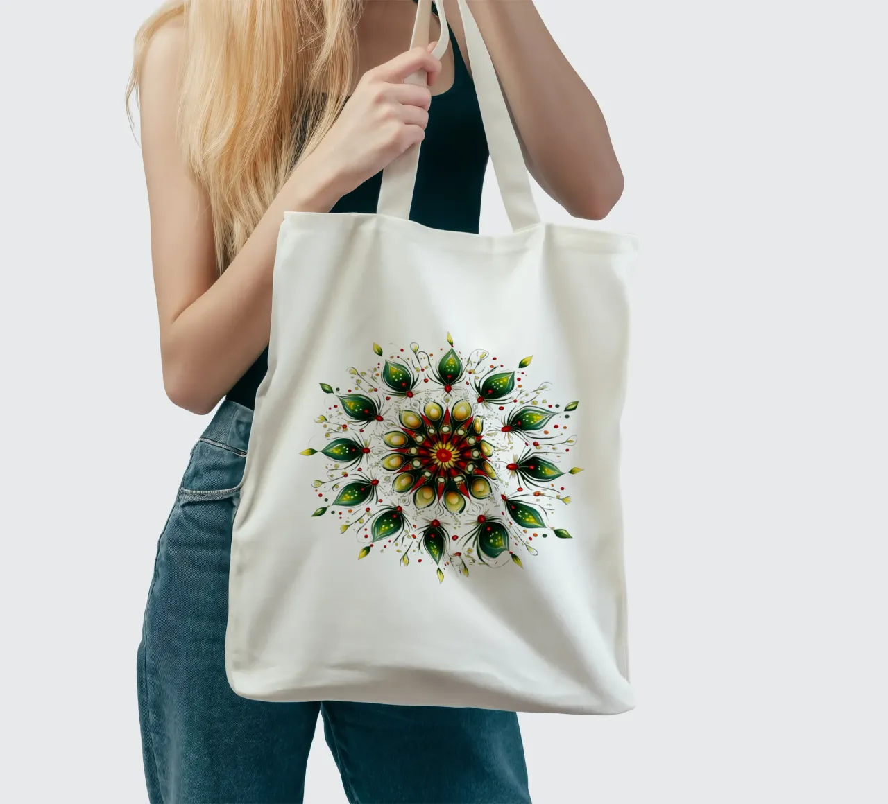 Christmas Mandala tote bag by Spiritual Touch