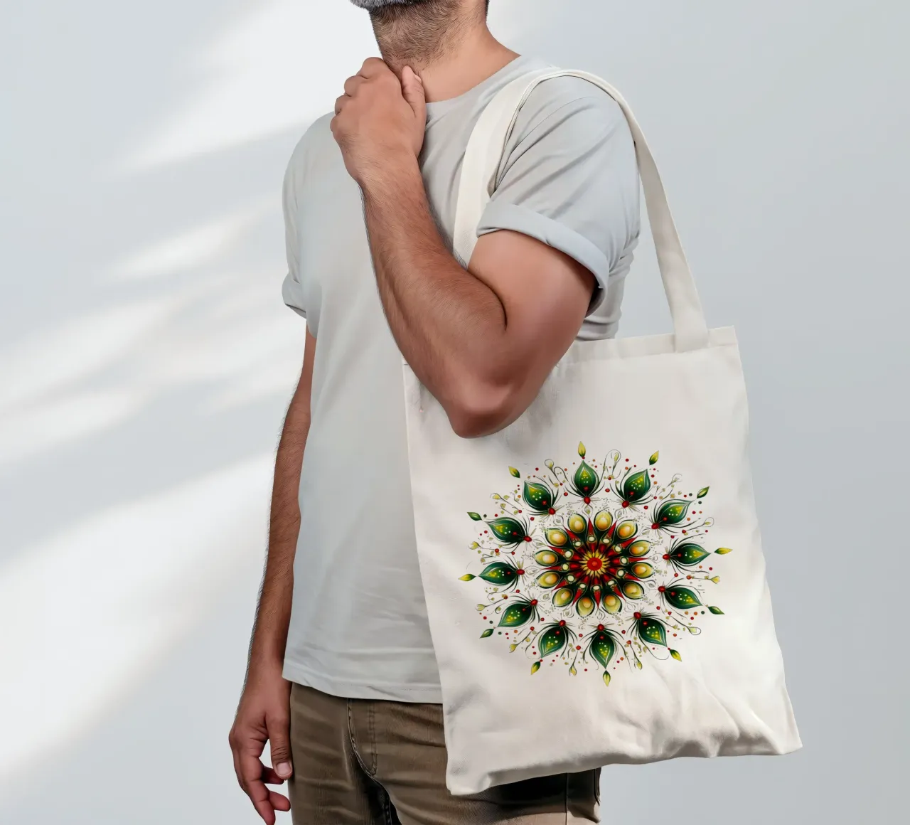 Christmas Mandala tote bag by Spiritual Touch