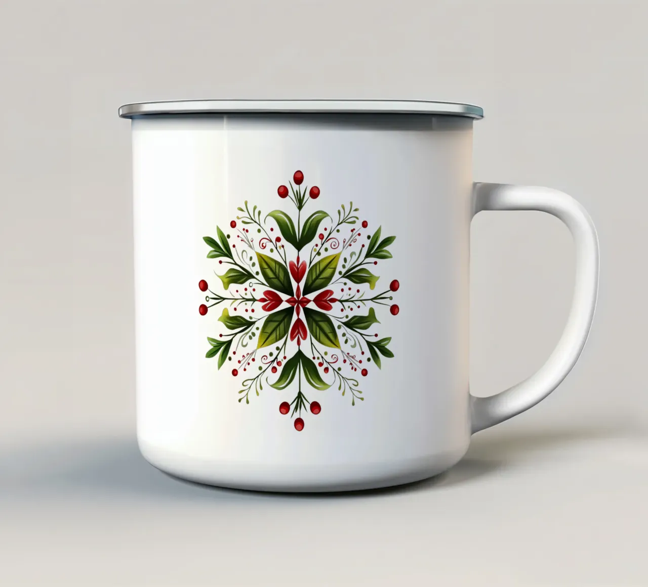 Mandala di Natale tazza in smalto da Spiritual Touch