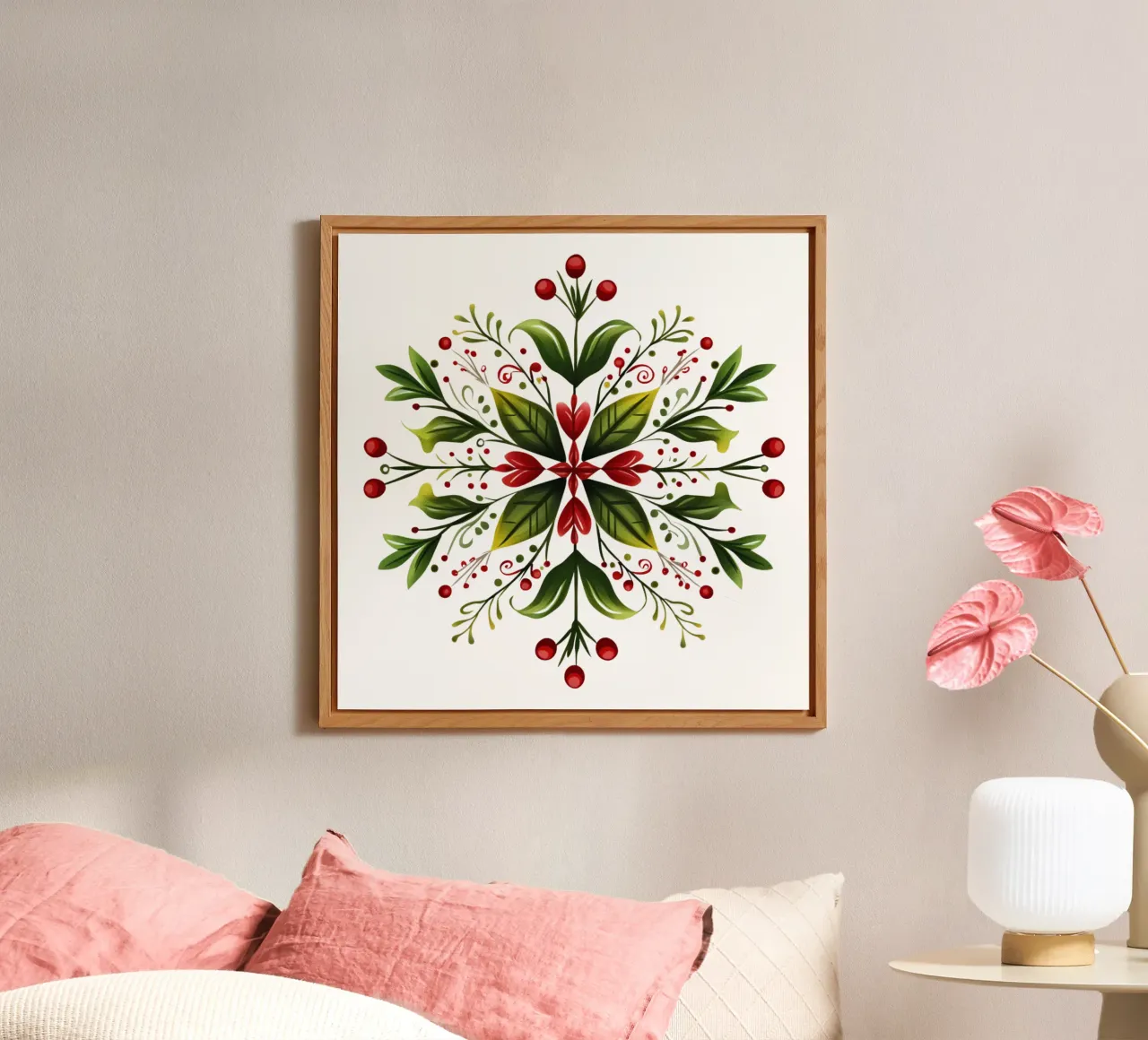 Mandala de Noël alu dibond de Spiritual Touch