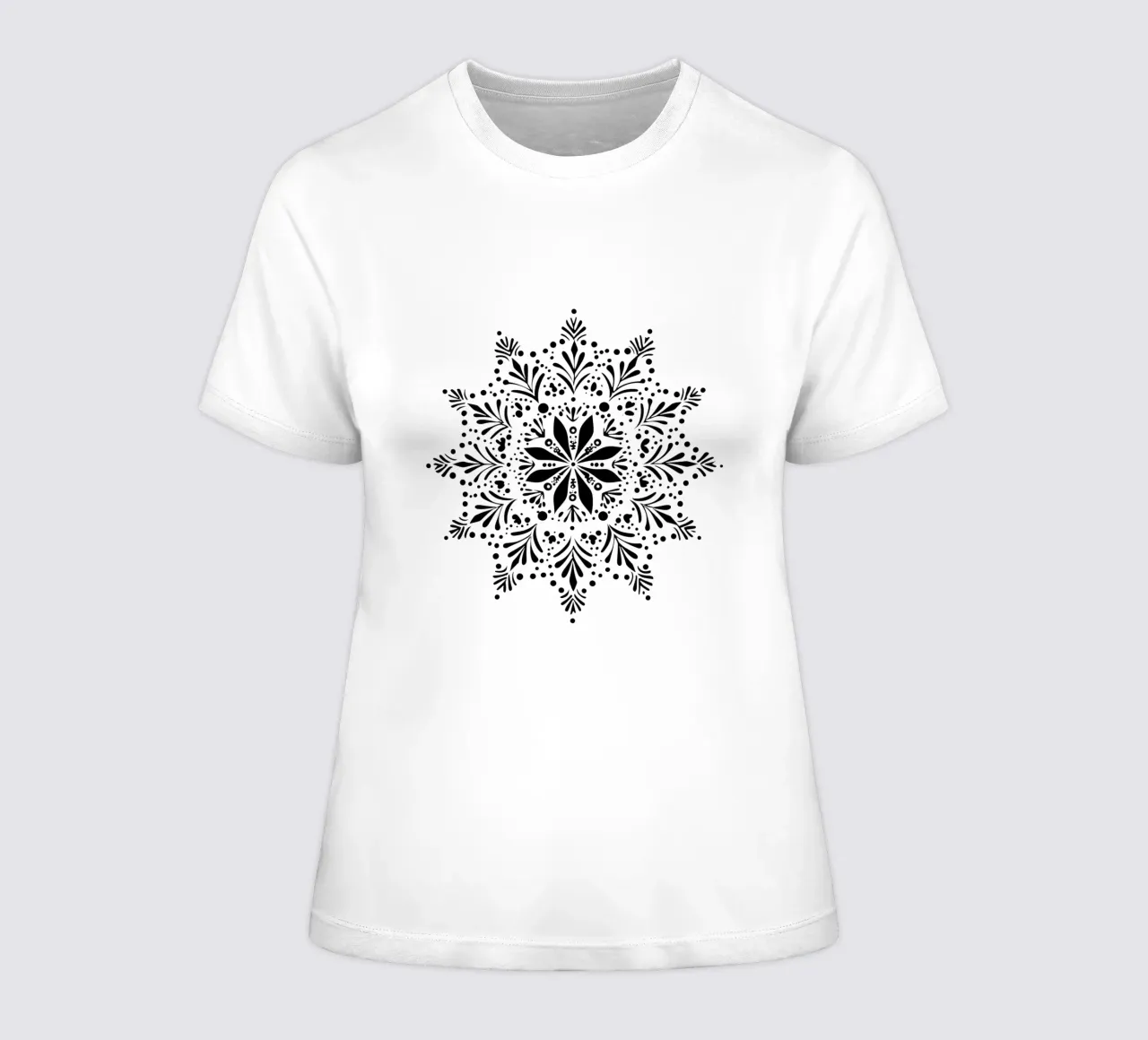 Christmas Mandala women's fitted t-shirt by Spiritual Touch