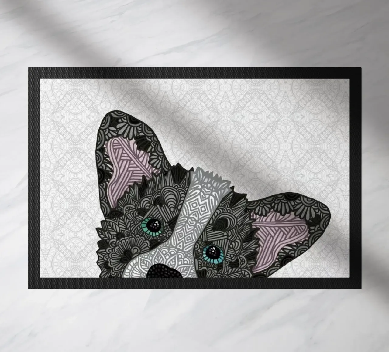 Buster doormat by Angelika Parker