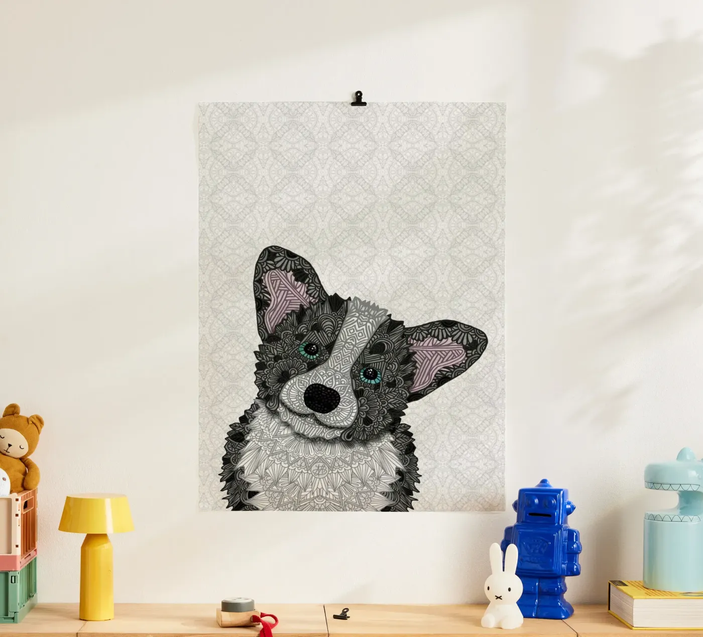 Buster poster van Angelika Parker