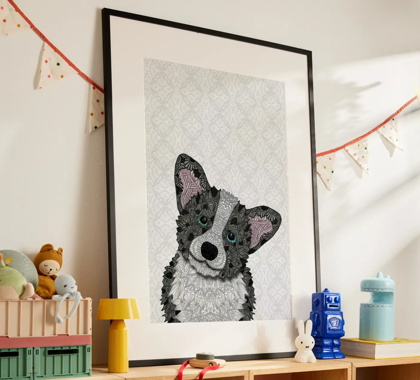 Buster poster van Angelika Parker