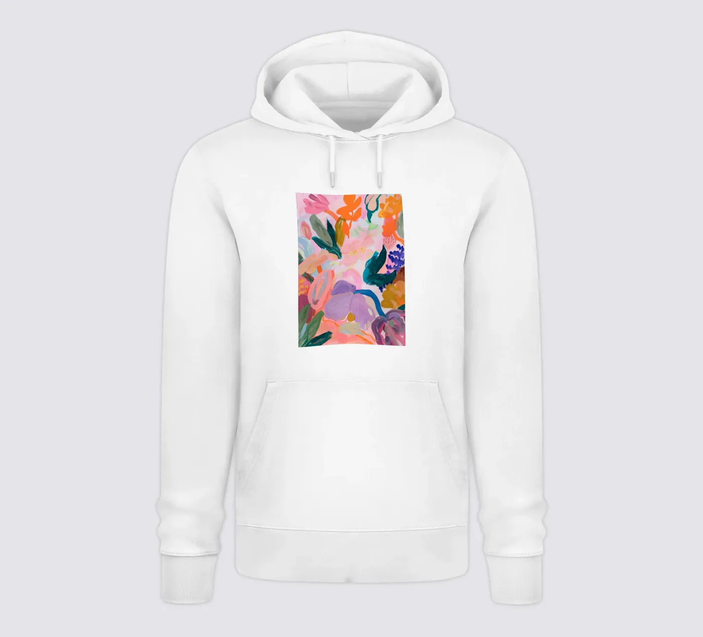 Flower abstract colorful art prints, abstract floral artwork hoodie by Boheme