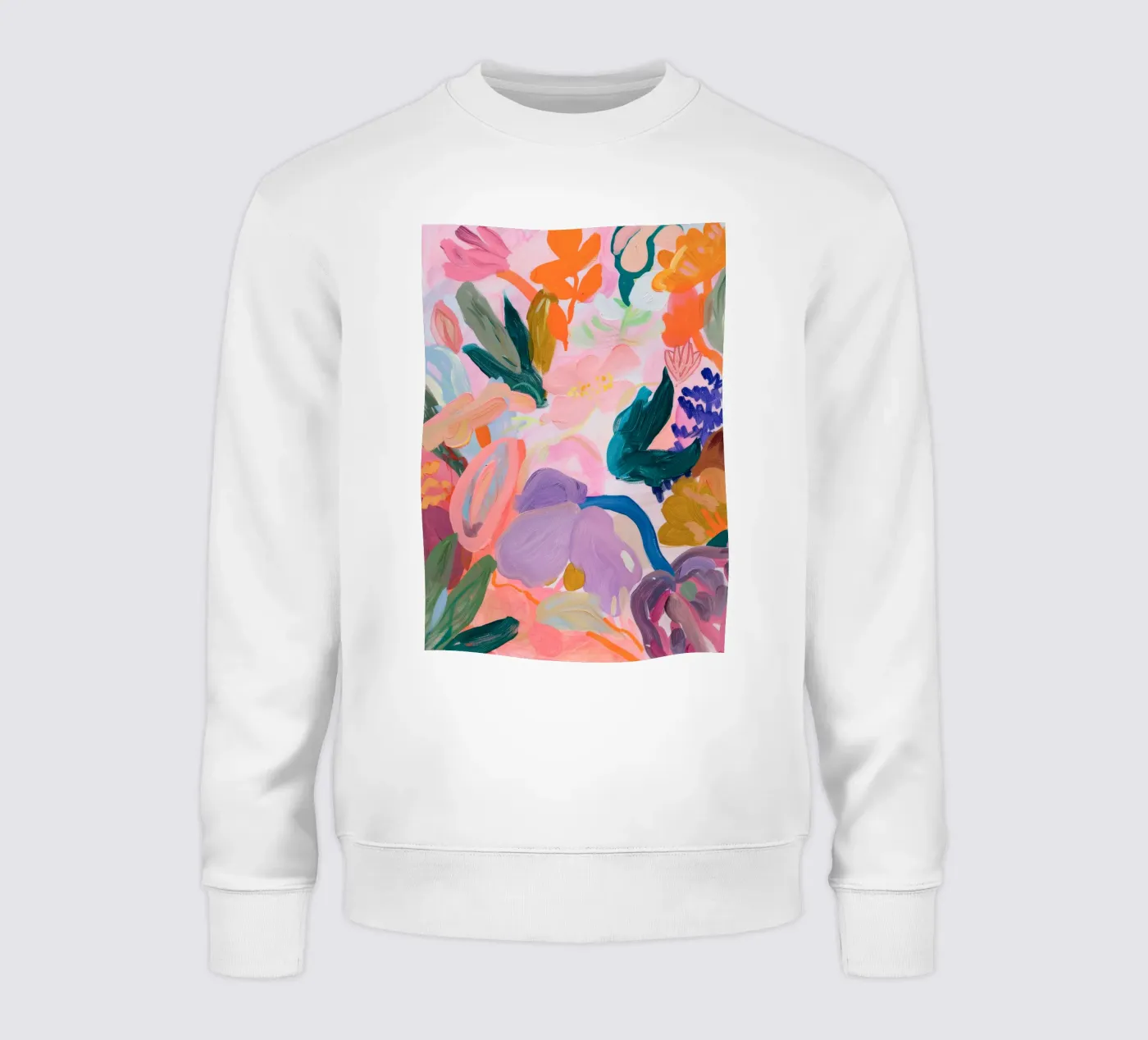 Impression d'art abstrait coloré de fleurs, œuvres d'art abstraites florales sweat de Boheme
