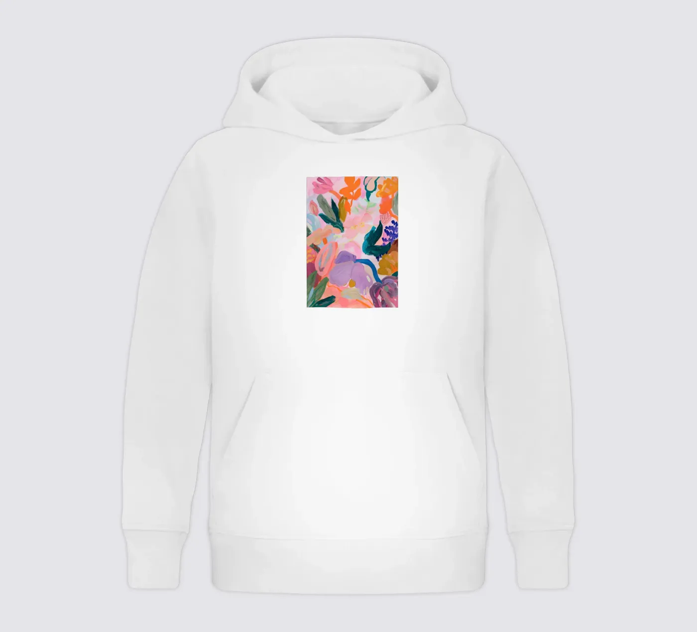 Impression d'art abstrait coloré de fleurs, œuvres d'art abstraites florales sweat à capuche enfant de Boheme