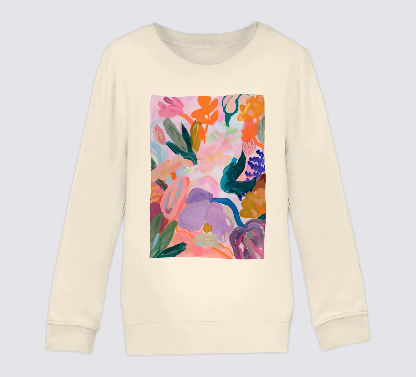 Blume abstrakte bunte Kunstdrucke, abstrakte florale Kunstwerke Kinder Sweatshirt von Boheme