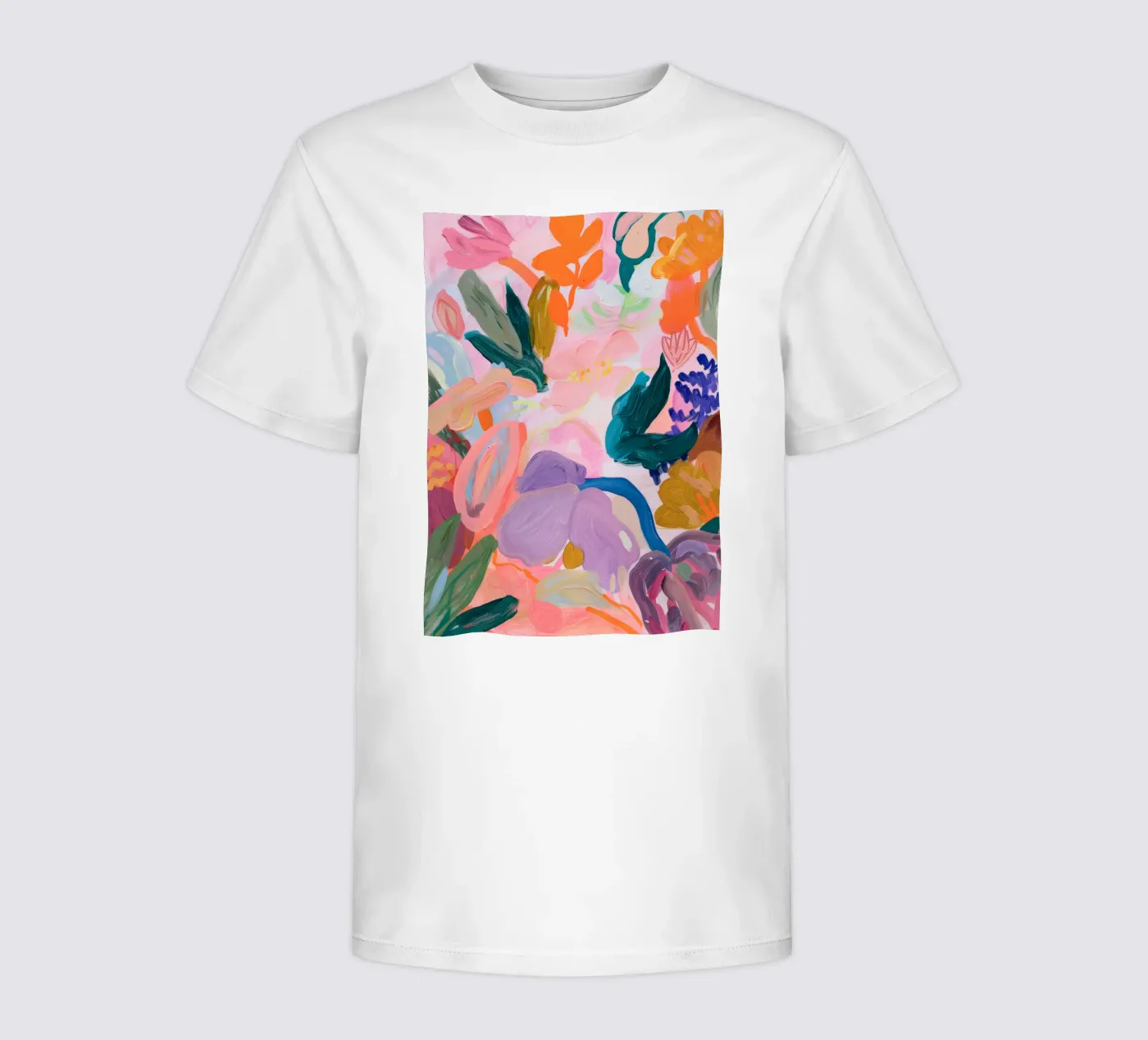 Impression d'art abstrait coloré de fleurs, œuvres d'art abstraites florales t-shirt enfant de Boheme