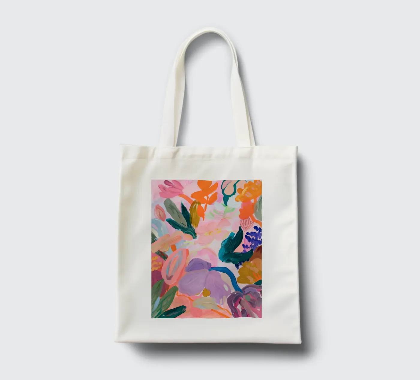 Impression d'art abstrait coloré de fleurs, œuvres d'art abstraites florales tote bag de Boheme
