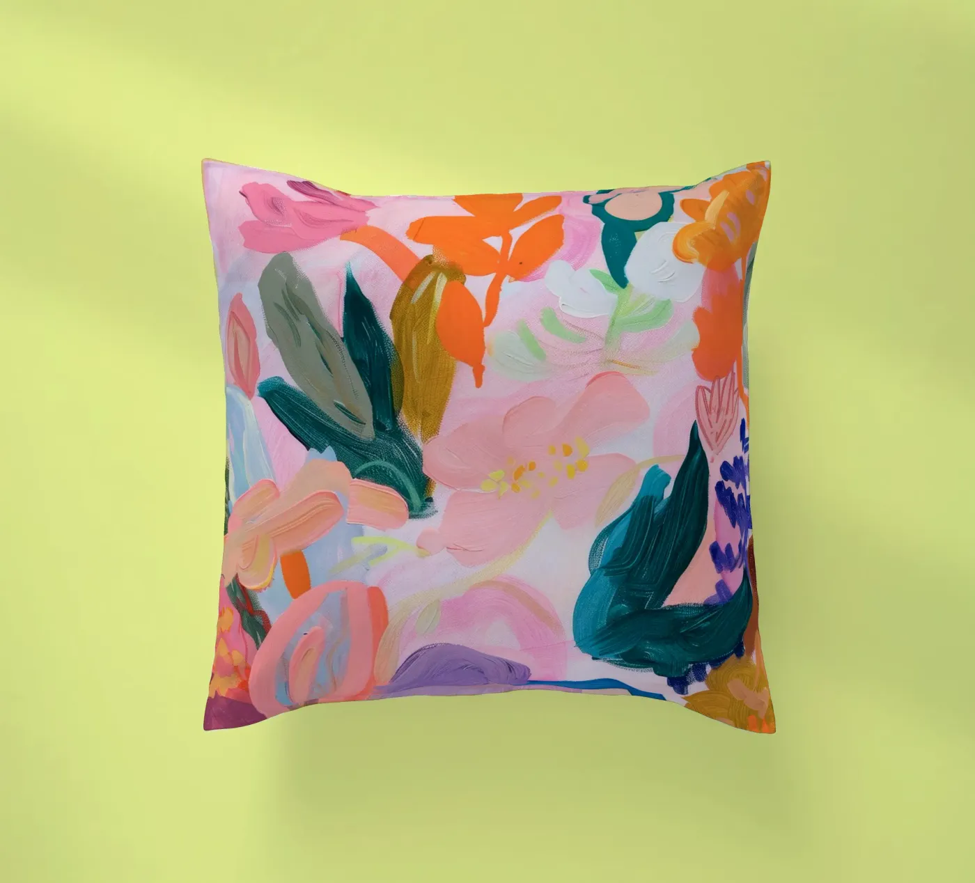 Blume abstrakte bunte Kunstdrucke, abstrakte florale Kunstwerke Kissen von Boheme