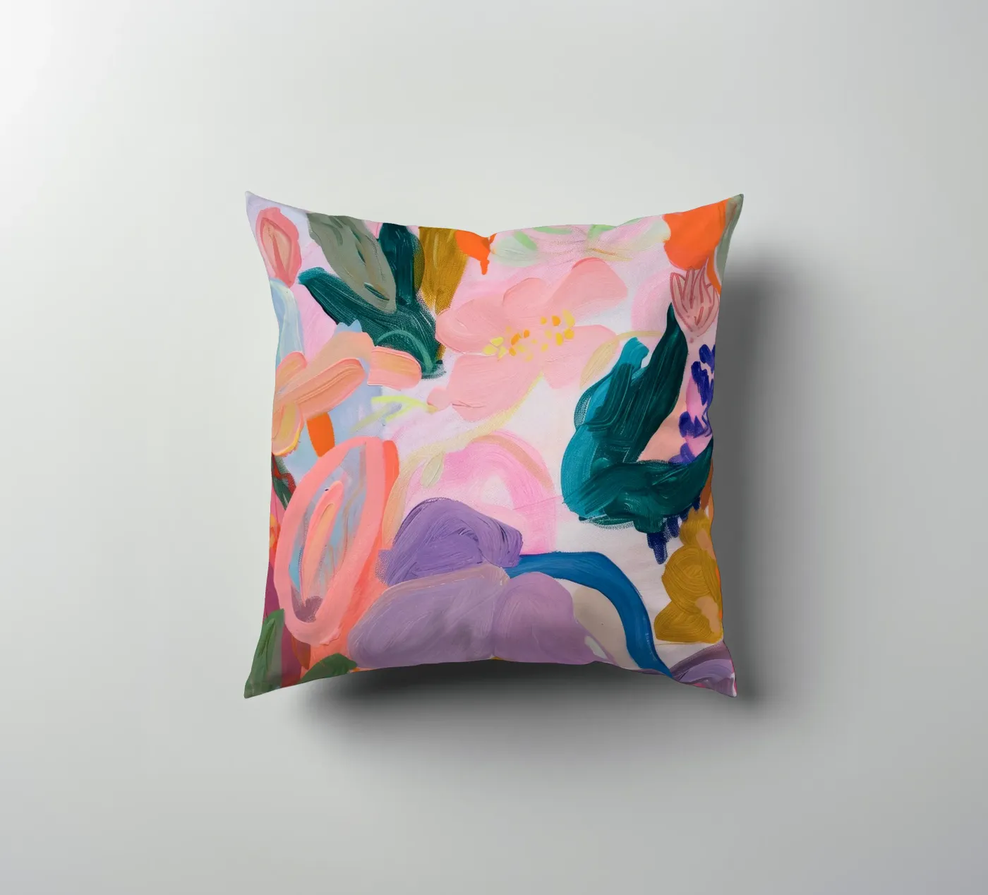 Blume abstrakte bunte Kunstdrucke, abstrakte florale Kunstwerke Kissen von Boheme