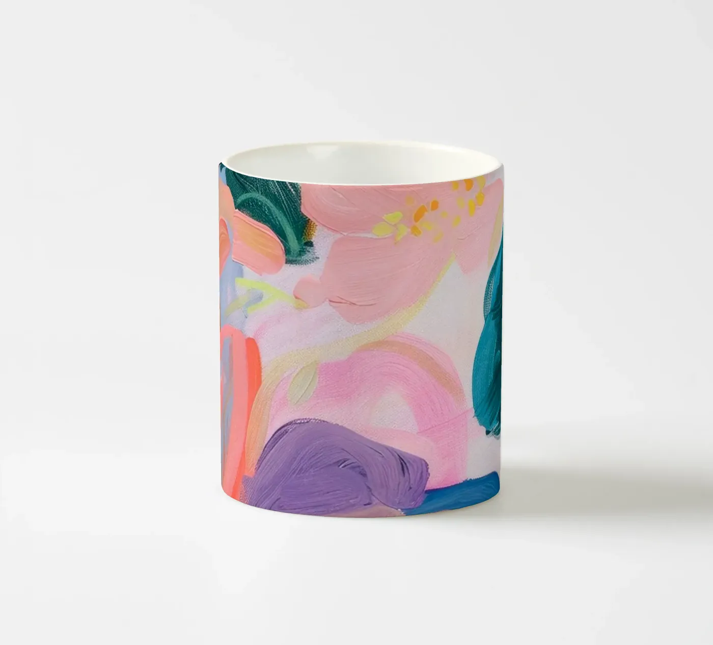 Stampe d'arte colorate astratte di fiori, opere d'arte floreali astratte tazza in ceramica da Boheme