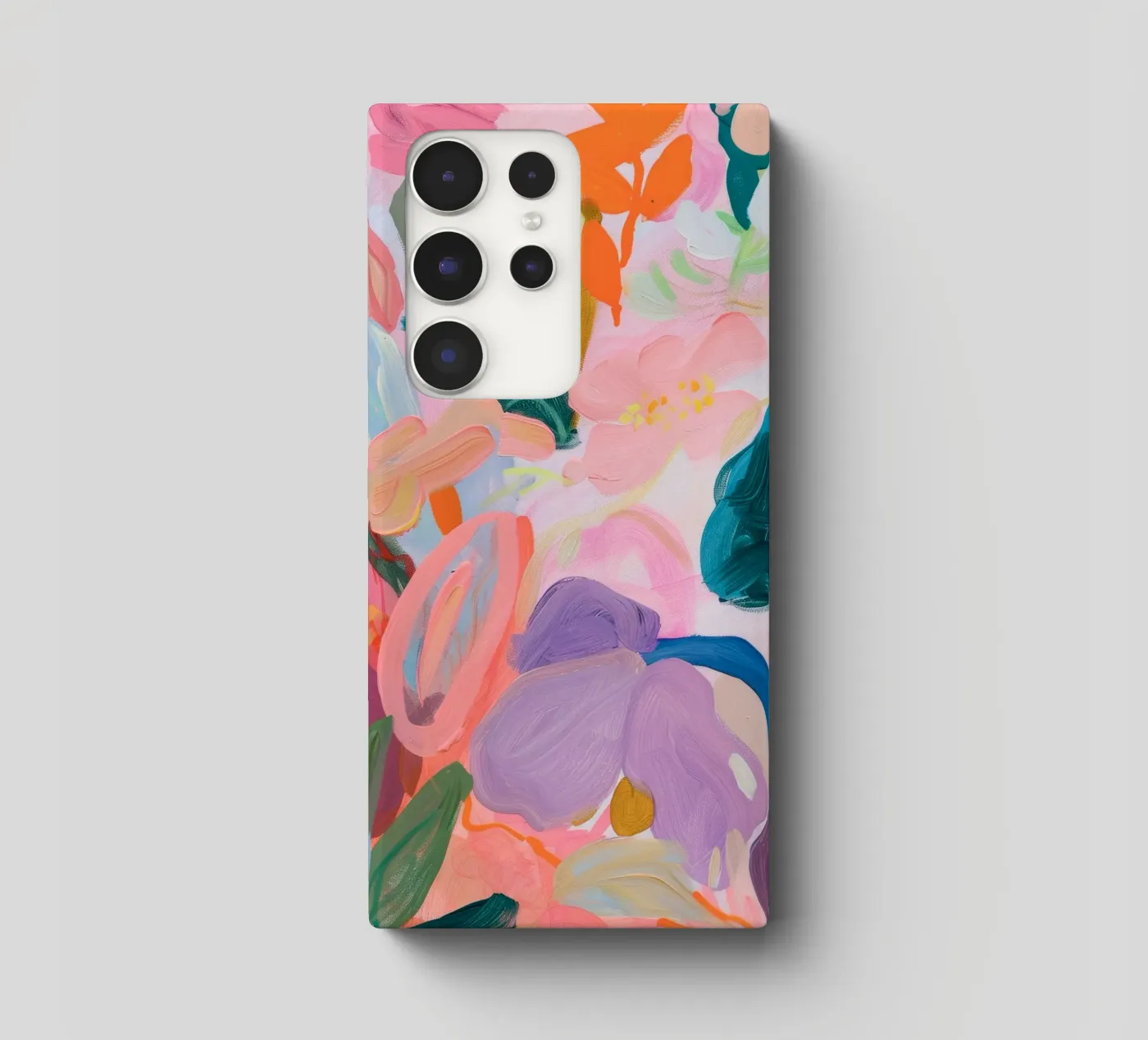Bloemen abstracte kleurrijke kunstreproducties, abstract bloemenkunstwerk samsung hoesje van Boheme