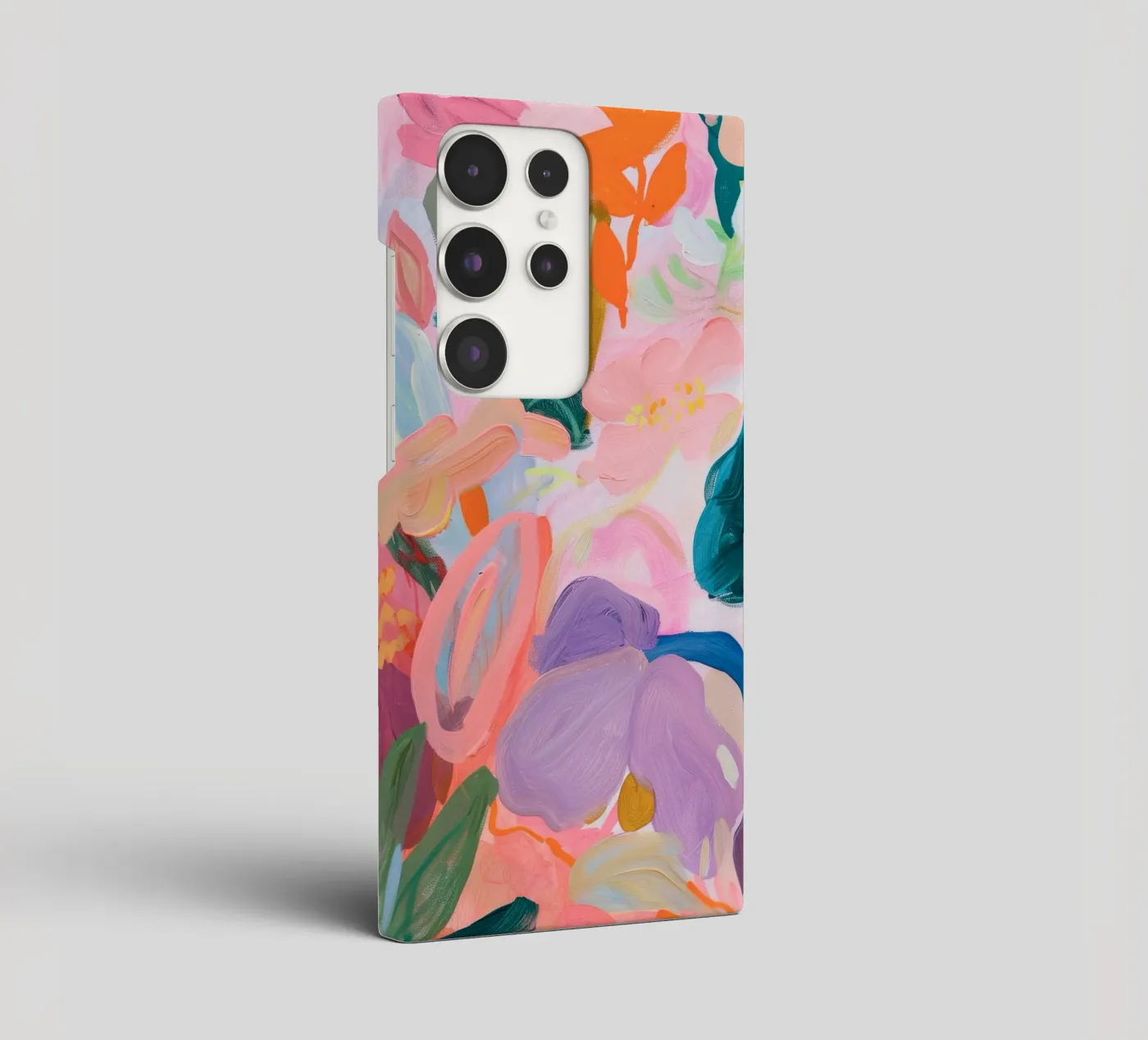 Bloemen abstracte kleurrijke kunstreproducties, abstract bloemenkunstwerk samsung hoesje van Boheme
