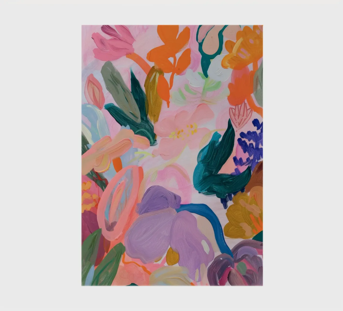 Stampe d'arte colorate astratte di fiori, opere d'arte floreali astratte quaderno da Boheme