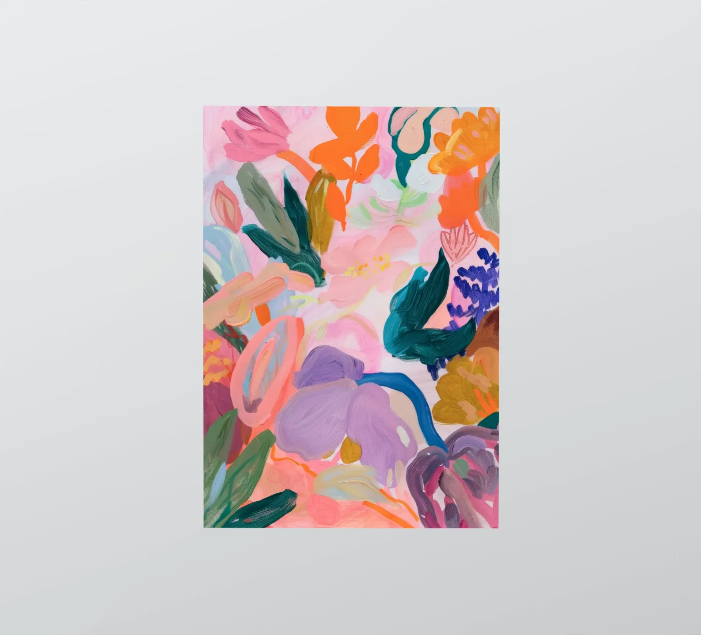 Stampe d'arte colorate astratte di fiori, opere d'arte floreali astratte adesivo da Boheme