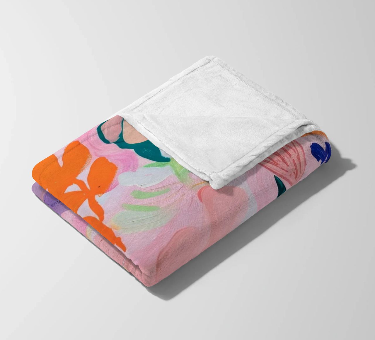 Blume abstrakte bunte Kunstdrucke, abstrakte florale Kunstwerke Fleecedecke von Boheme