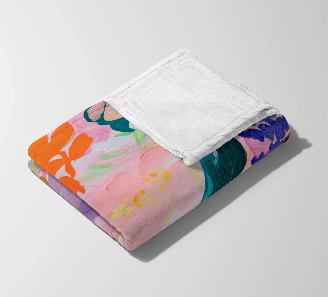 Blume abstrakte bunte Kunstdrucke, abstrakte florale Kunstwerke Fleecedecke von Boheme