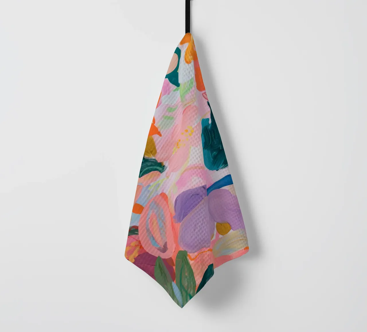 Stampe d'arte colorate astratte di fiori, opere d'arte floreali astratte canovaccio da cucina da Boheme