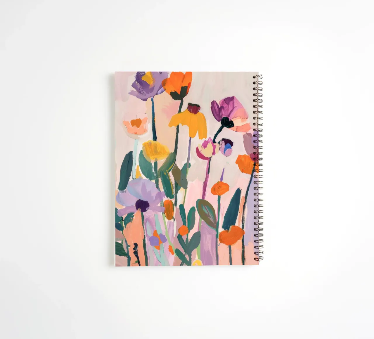 abstracte bloem, kleurrijke kunstreproducties, abstracte bloemen Poster notitieboek met spiraal van Boheme