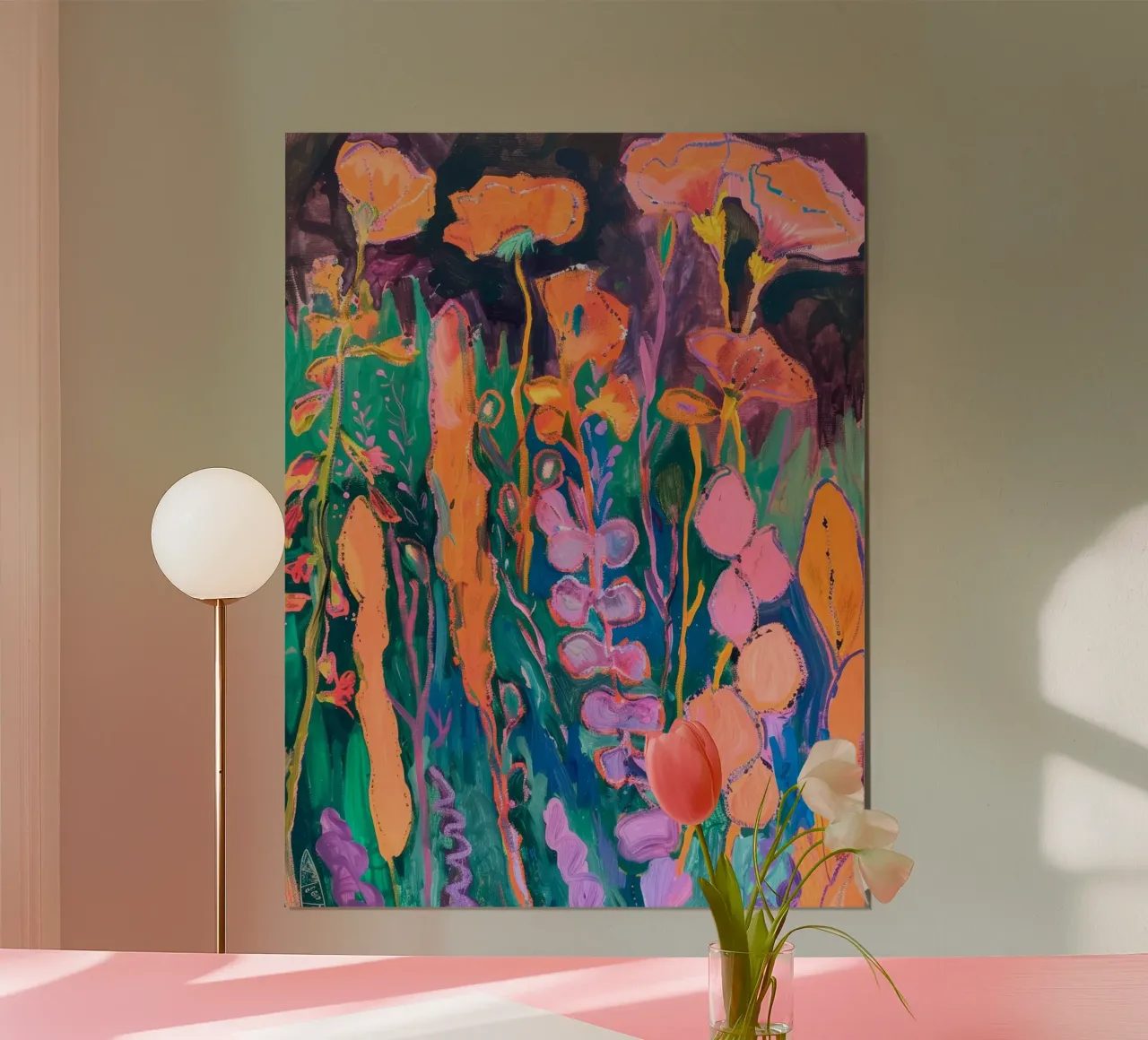 Blumengemälde, Blumenposter, Abstrakte Kunst Poster von Boheme