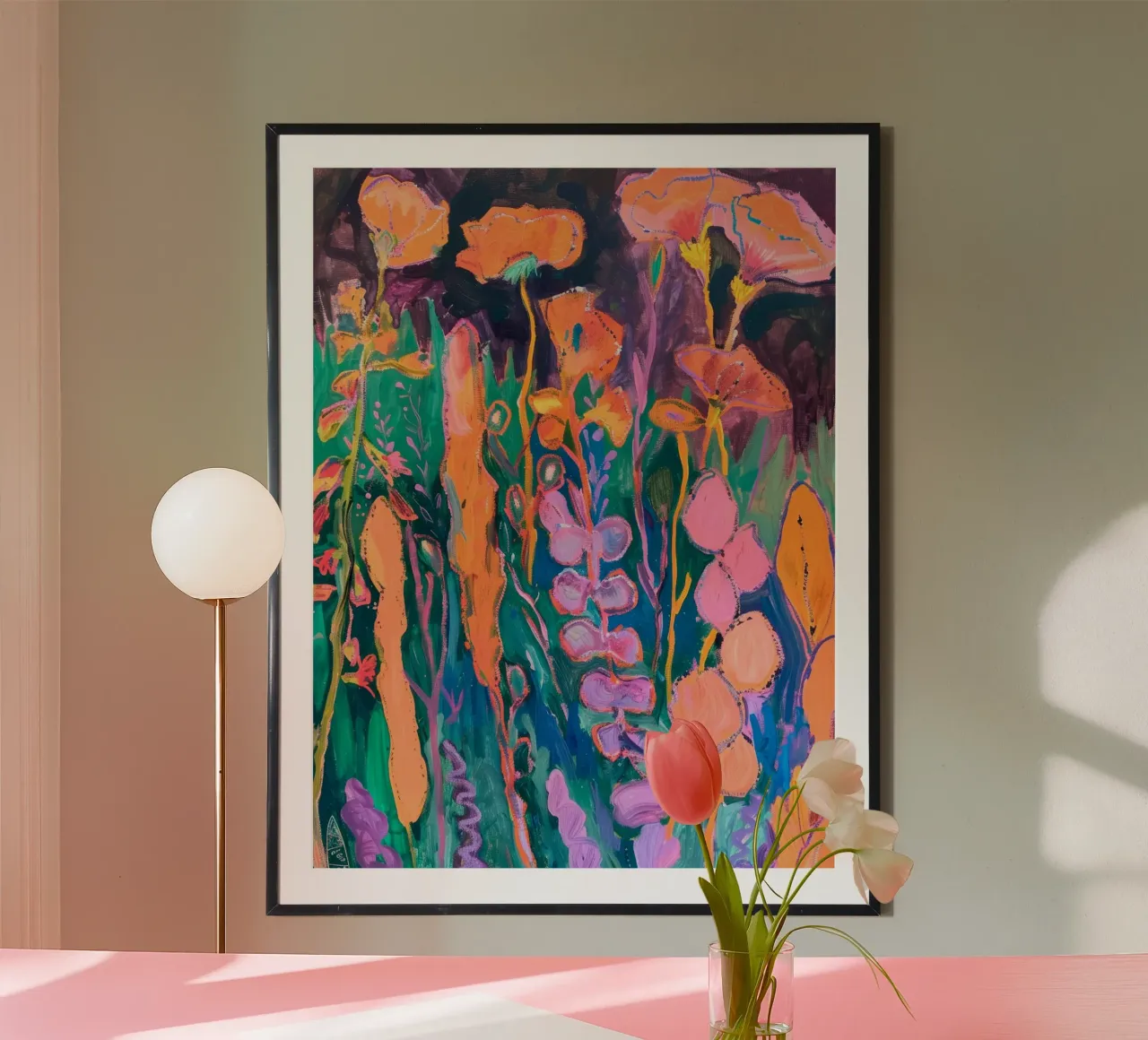 Blumengemälde, Blumenposter, Abstrakte Kunst Poster von Boheme