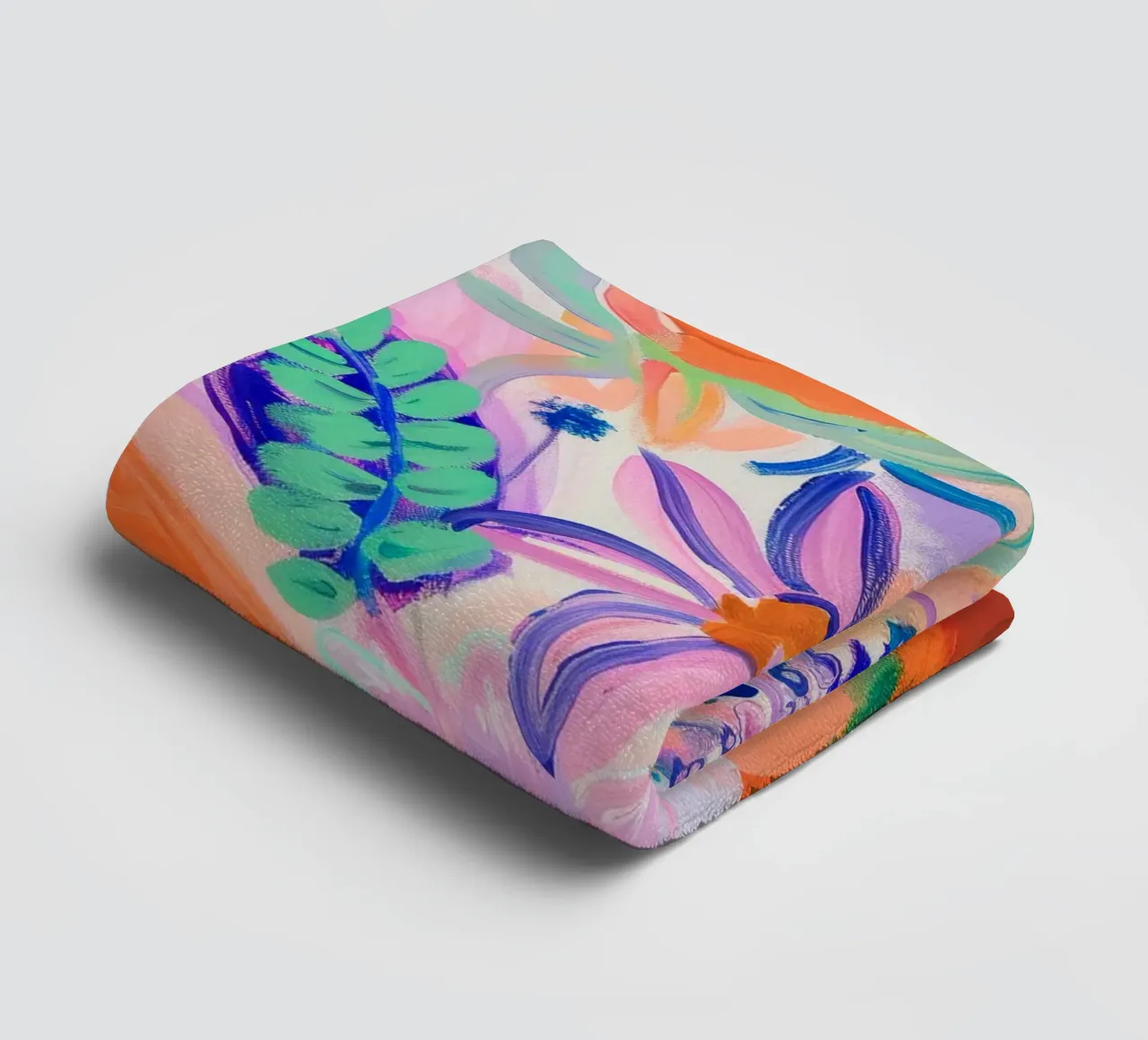 Stampe d'arte colorate astratte di fiori, opere d'arte floreali astratte asciugamano da bagno da Boheme