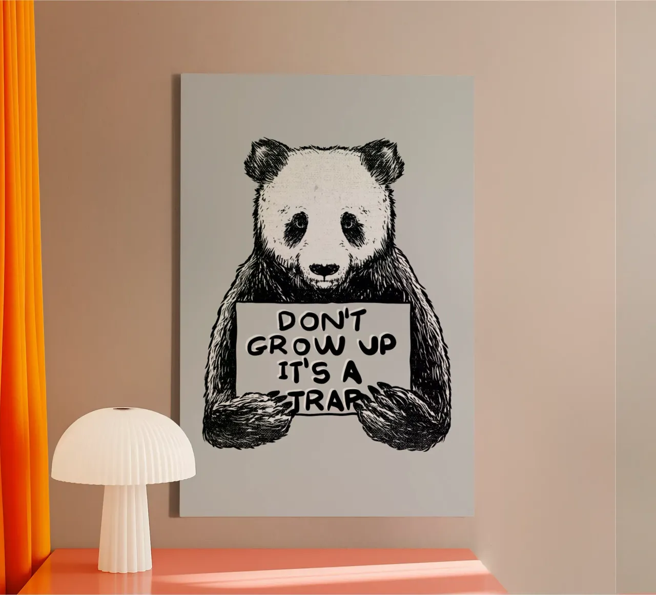 Don't Grow up canvas met Baklijst van Tobe Fonseca
