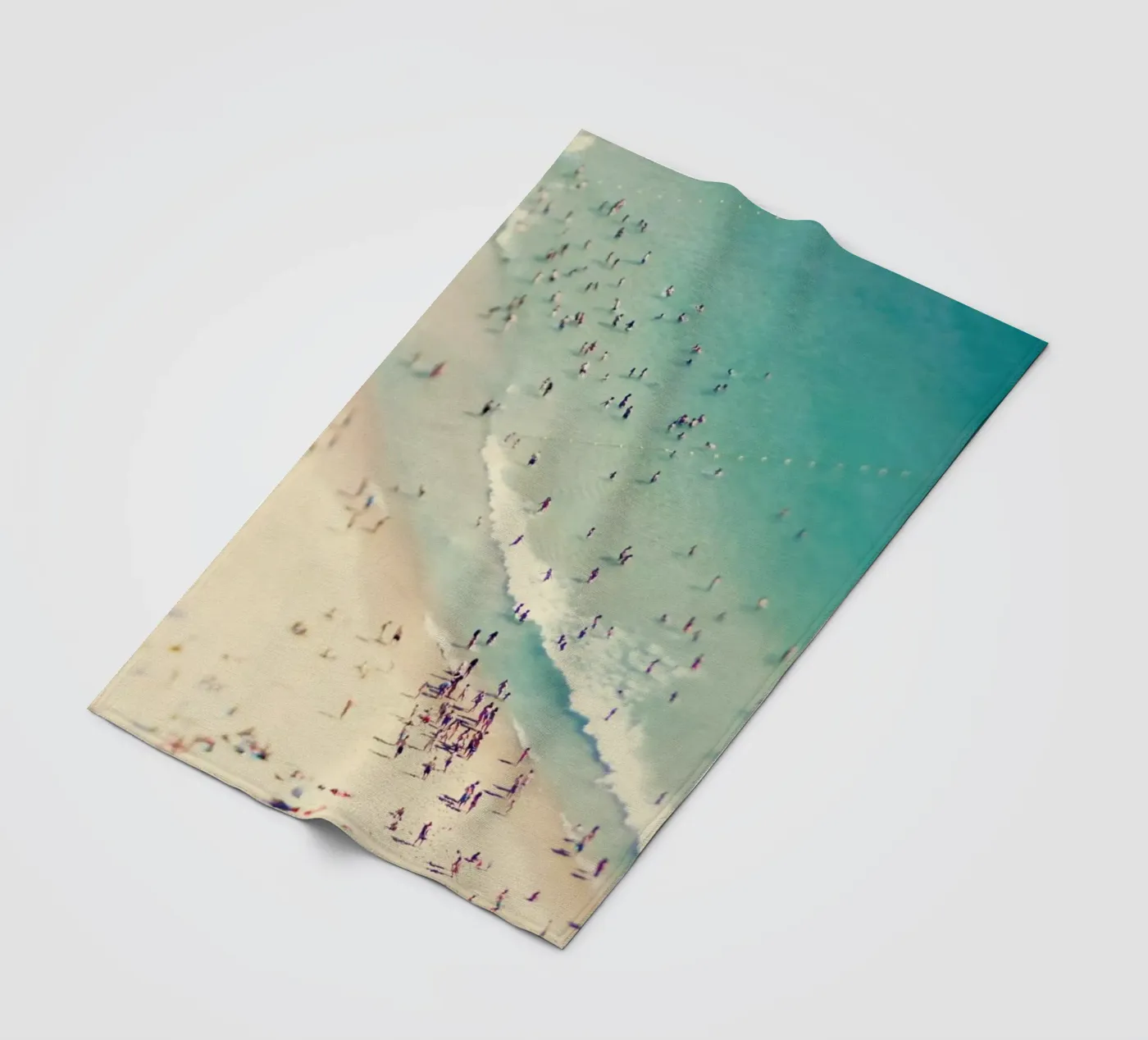 Beach Summer fleece blanket by Ingrid Beddoes