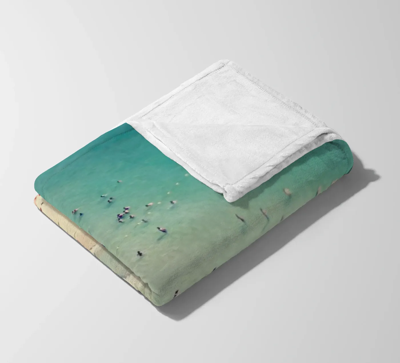 Beach Summer fleece blanket by Ingrid Beddoes