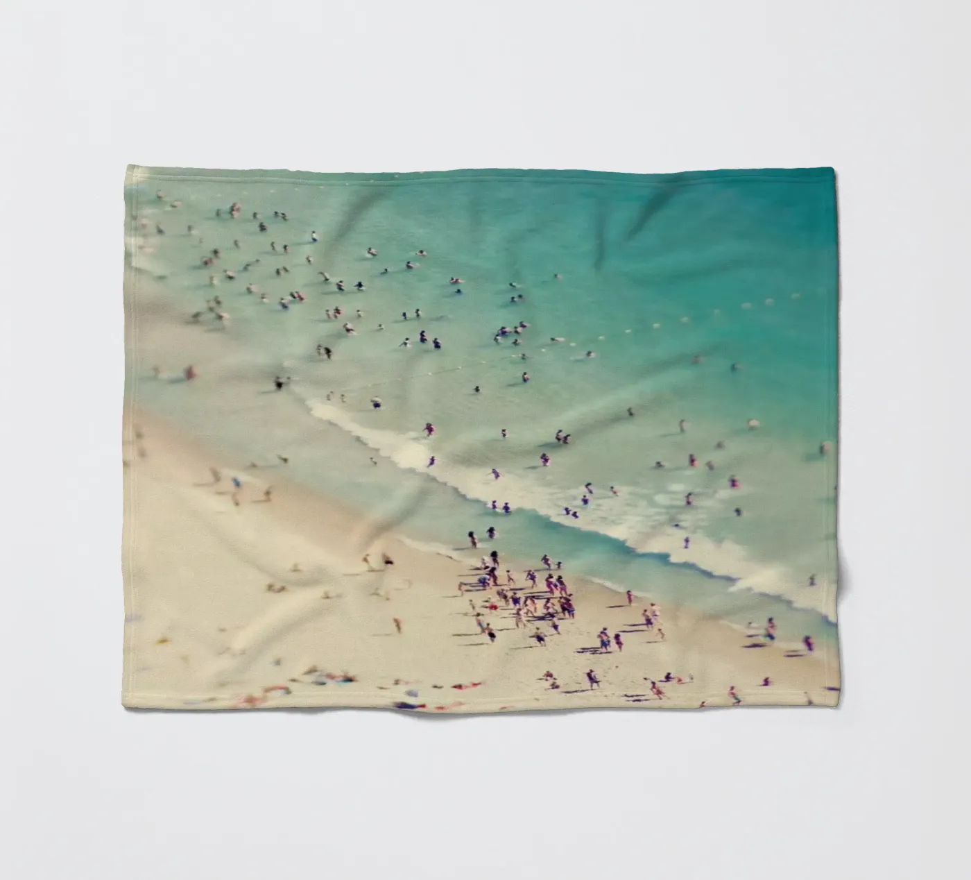 Beach Summer fleece blanket by Ingrid Beddoes