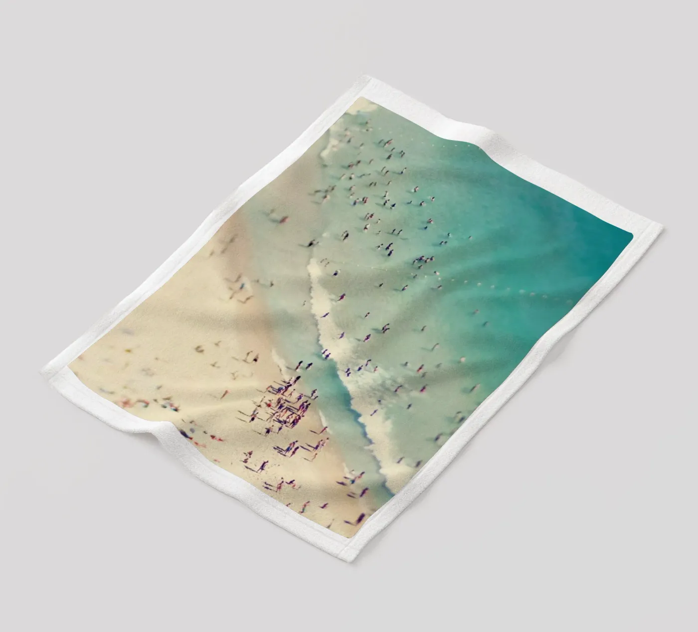 Beach Summer fleece blanket by Ingrid Beddoes