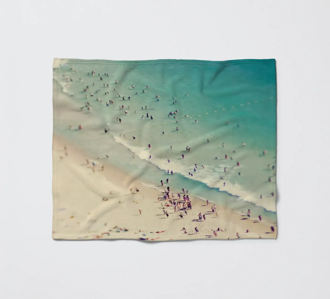 Beach Summer fleece blanket by Ingrid Beddoes