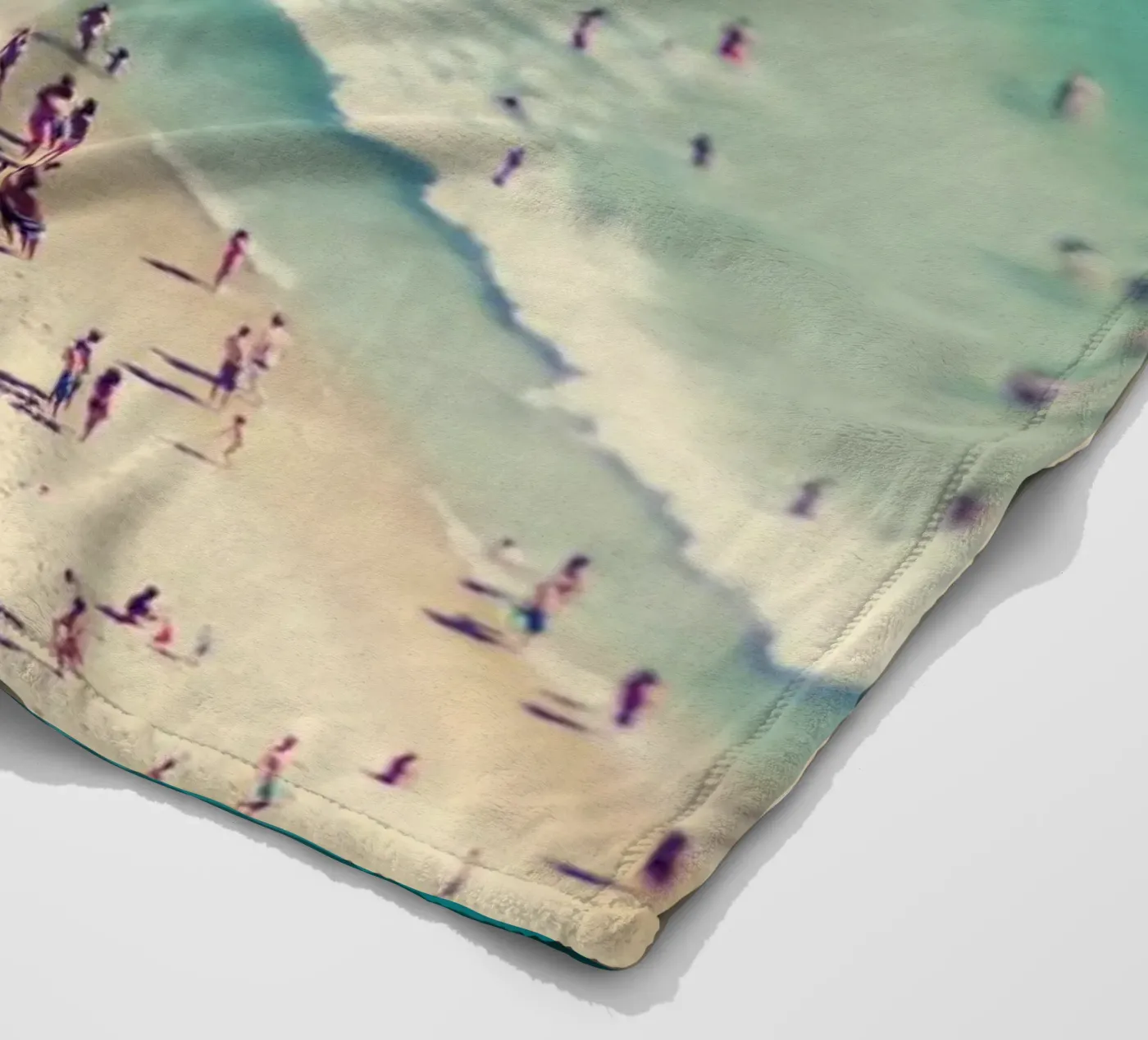 Beach Summer fleece blanket by Ingrid Beddoes