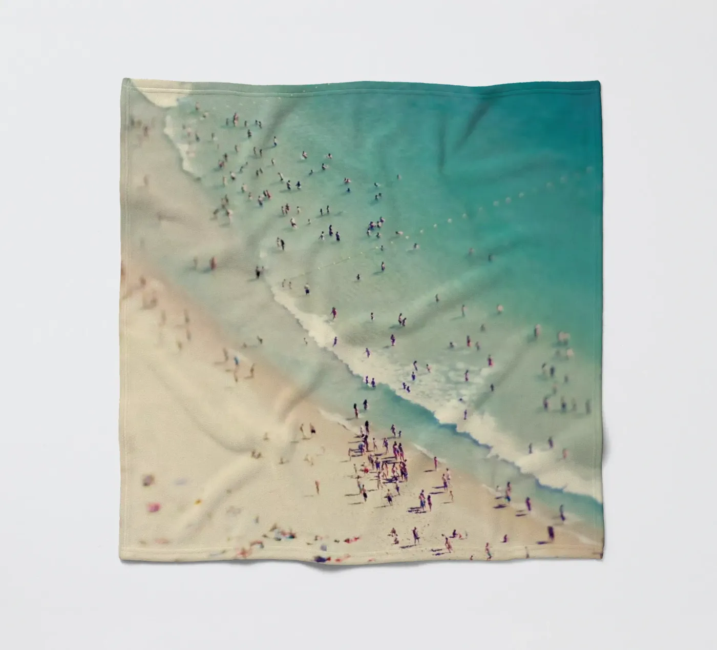 Beach Summer fleece blanket by Ingrid Beddoes